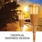 Newhouse Lighting Solar LED Island Torches w/Flickering Flame, Dusk to Dawn, Bamboo, PK8 FLTORCH8 - alternate 2